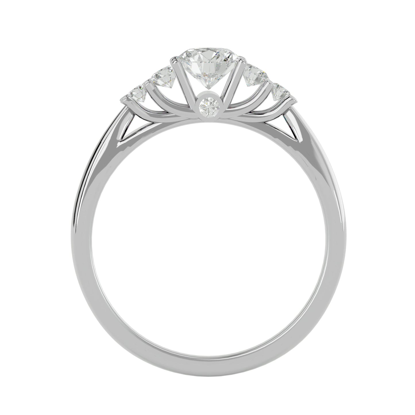 Peony diamond engagement ring
