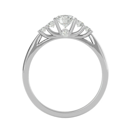Peony diamond engagement ring
