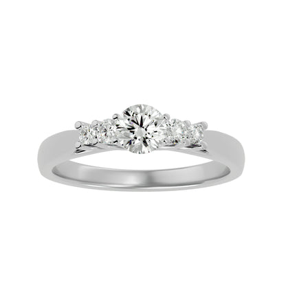 Peony diamond engagement ring