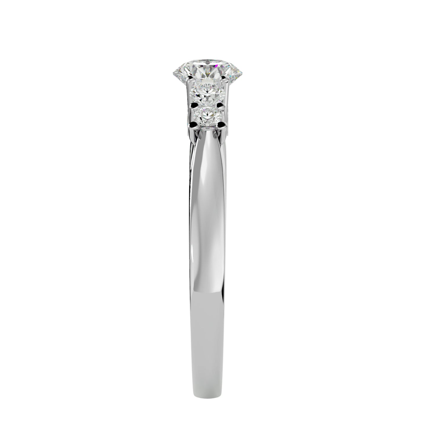 Peony diamond engagement ring