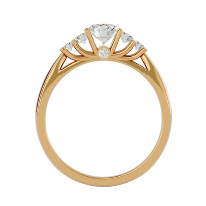 Peony diamond engagement ring