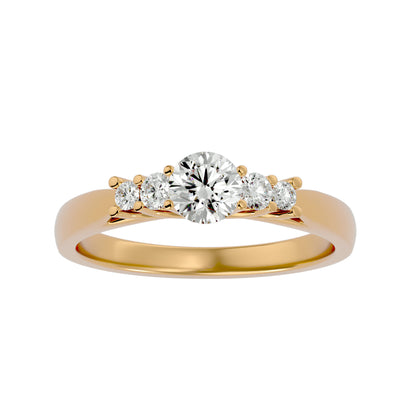 Peony diamond engagement ring