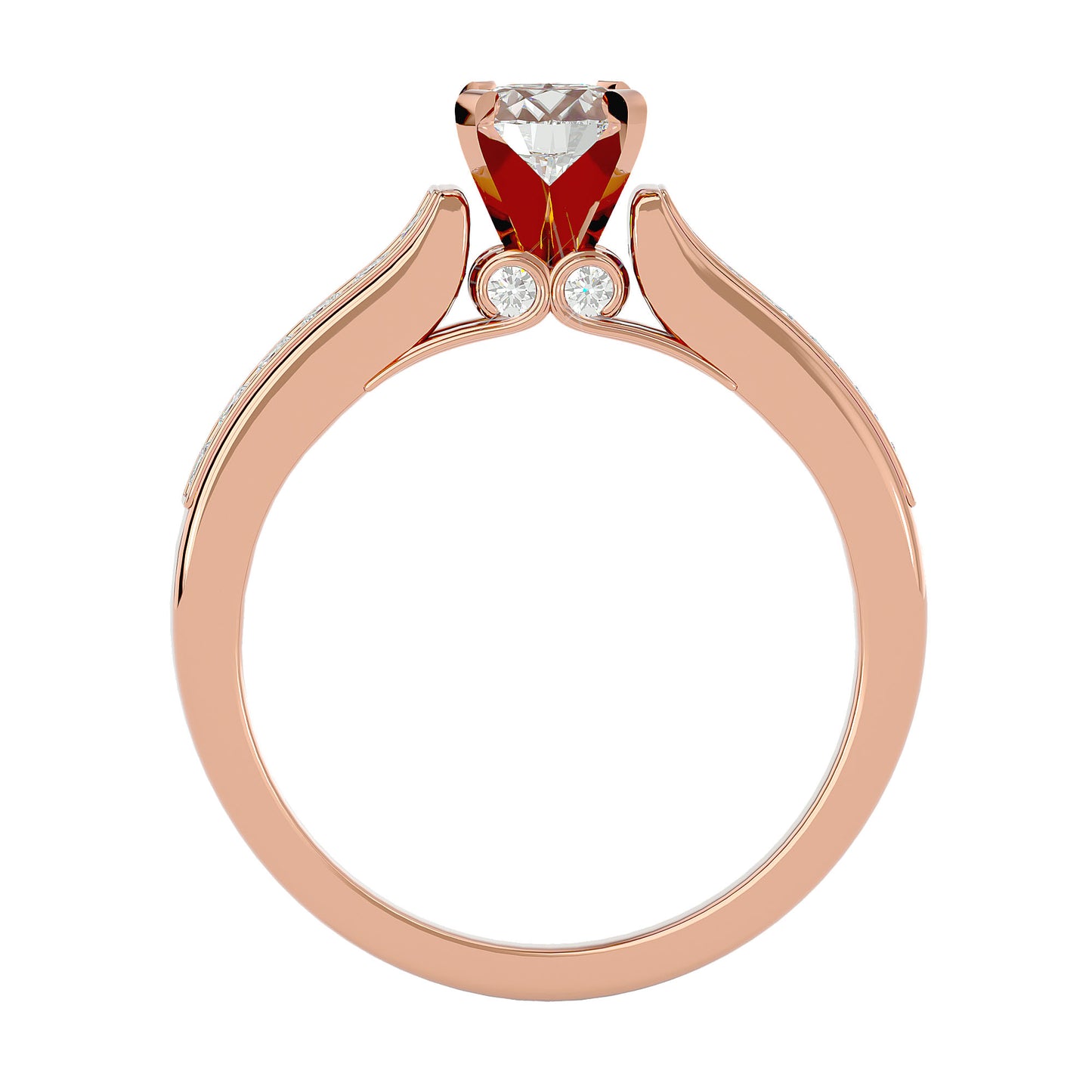 Gardenia princess diamond engagement ring