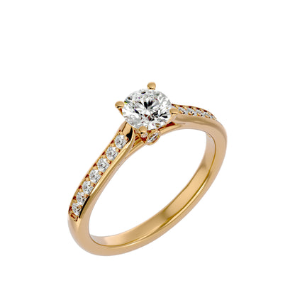 Freesia diamond engagement ring