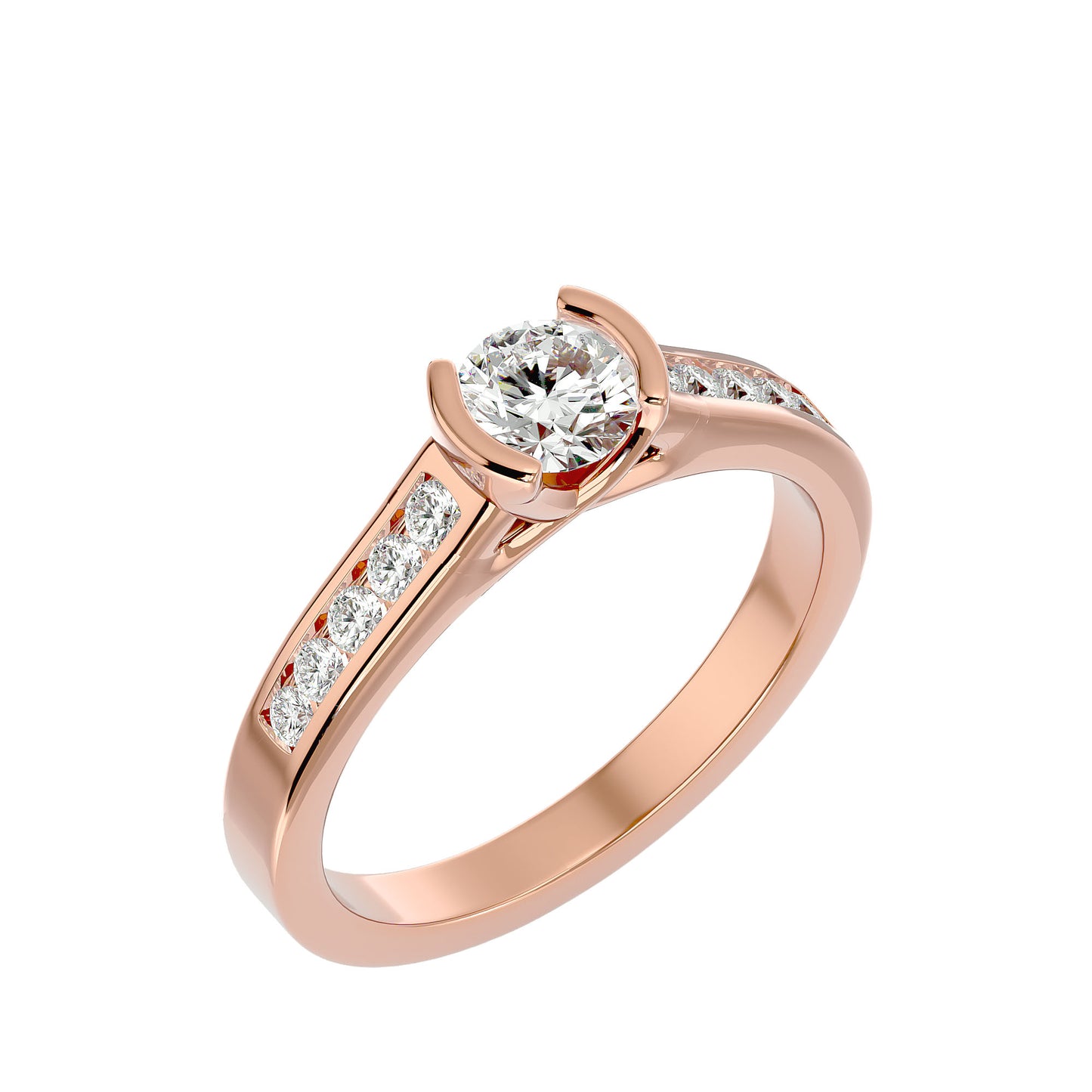 Isis tension setting diamond engagement ring
