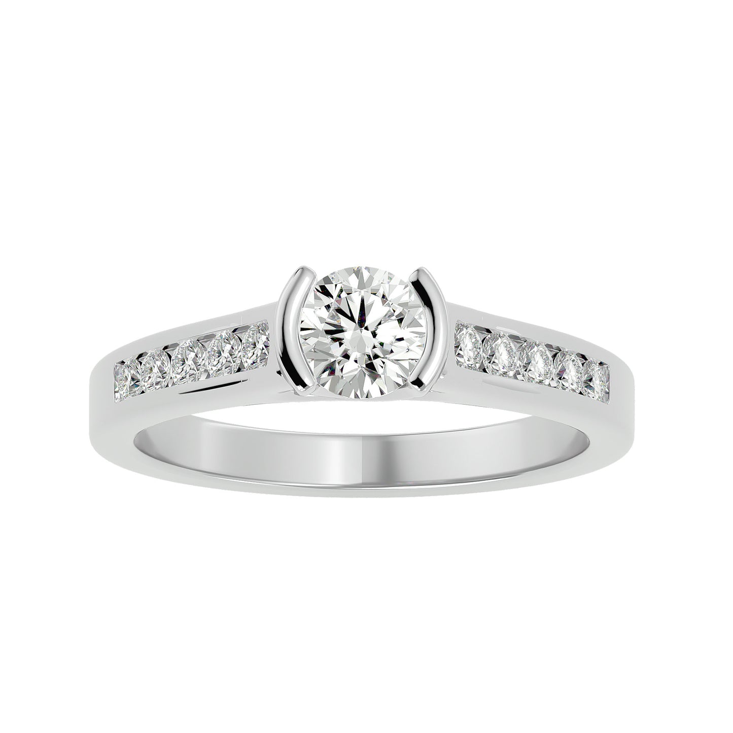Isis tension setting diamond engagement ring
