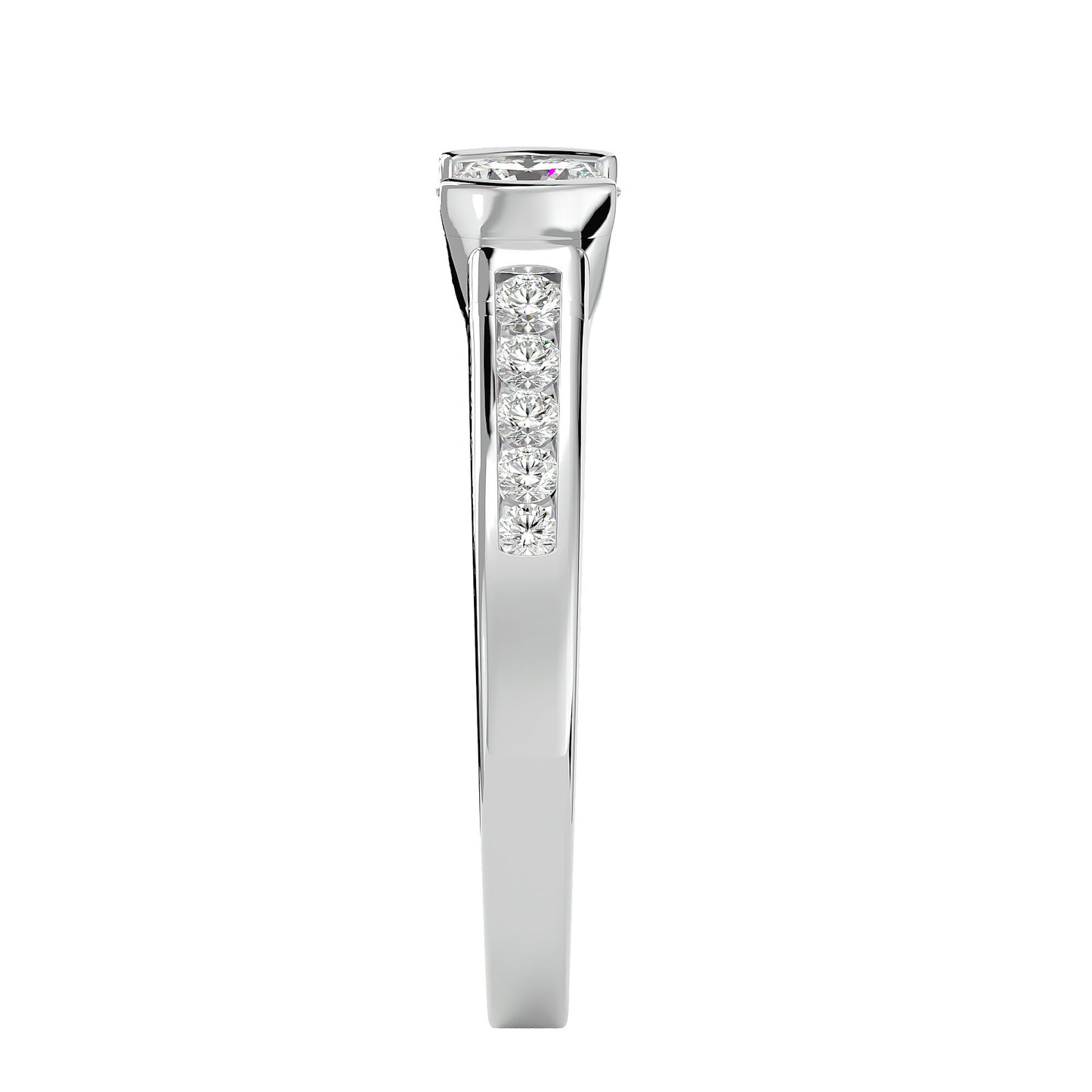 Isis tension setting diamond engagement ring
