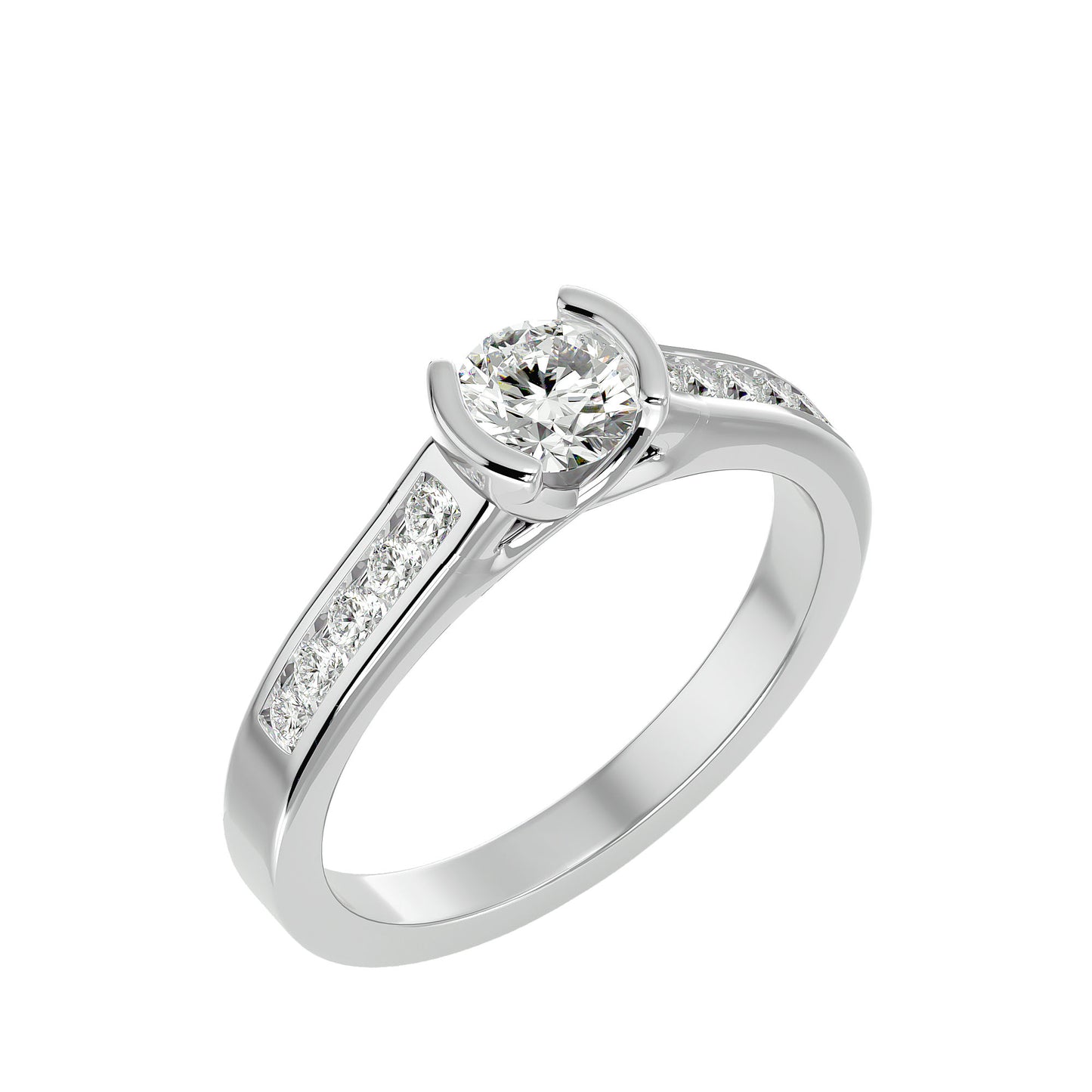 Isis tension setting diamond engagement ring