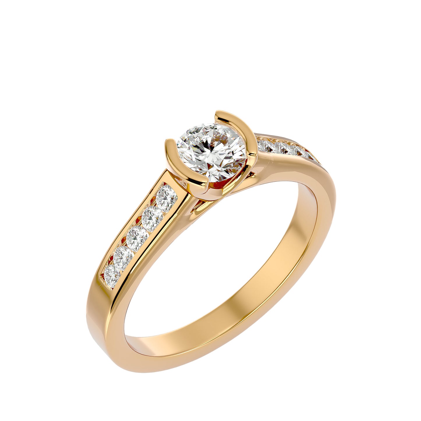 Isis tension setting diamond engagement ring