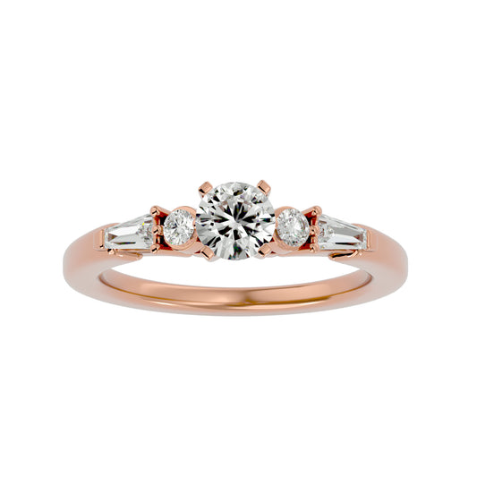 Élodie tappered baguette diamond engagement ring