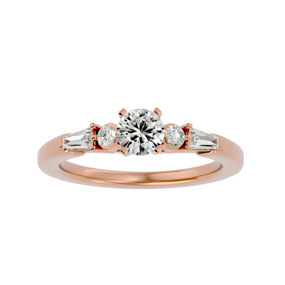 Élodie tappered baguette diamond engagement ring