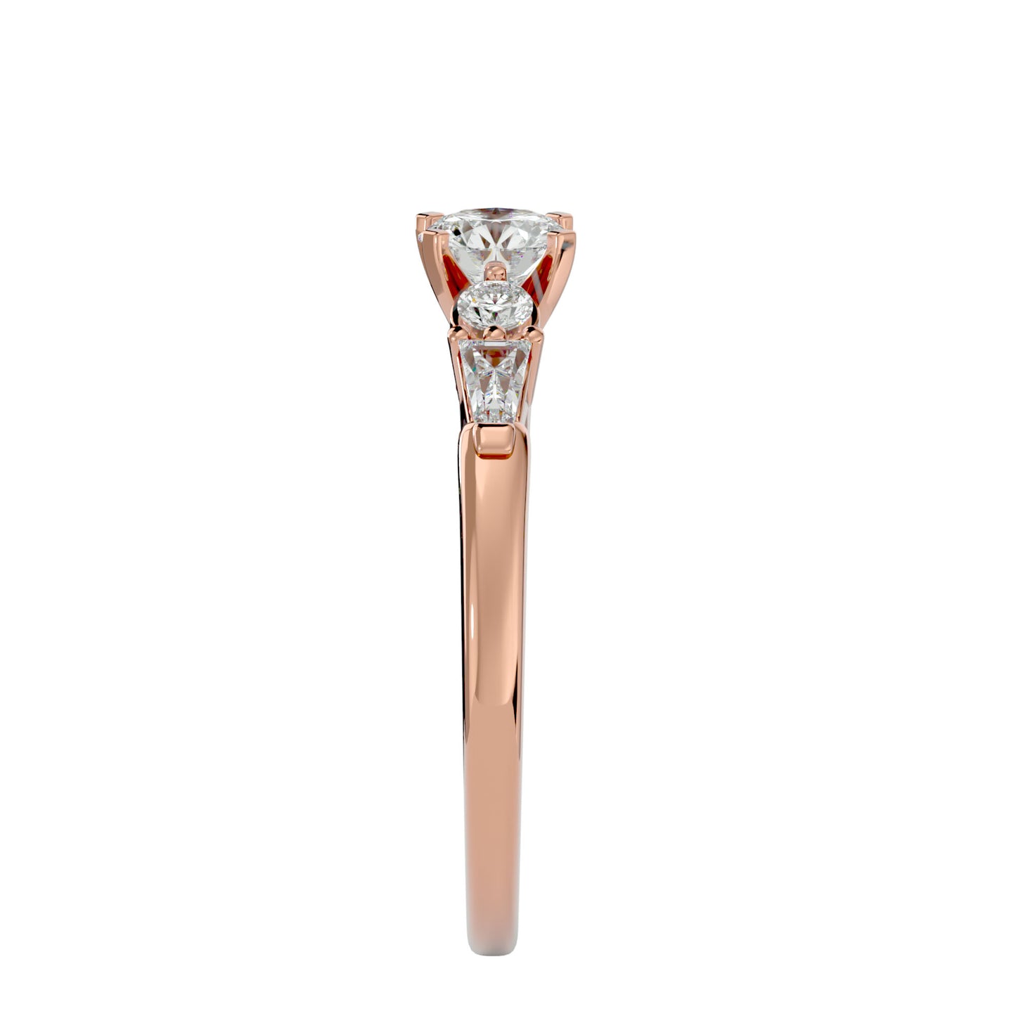 Élodie tappered baguette diamond engagement ring