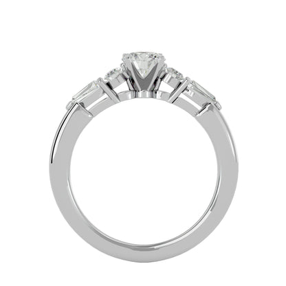 Élodie tappered baguette diamond engagement ring