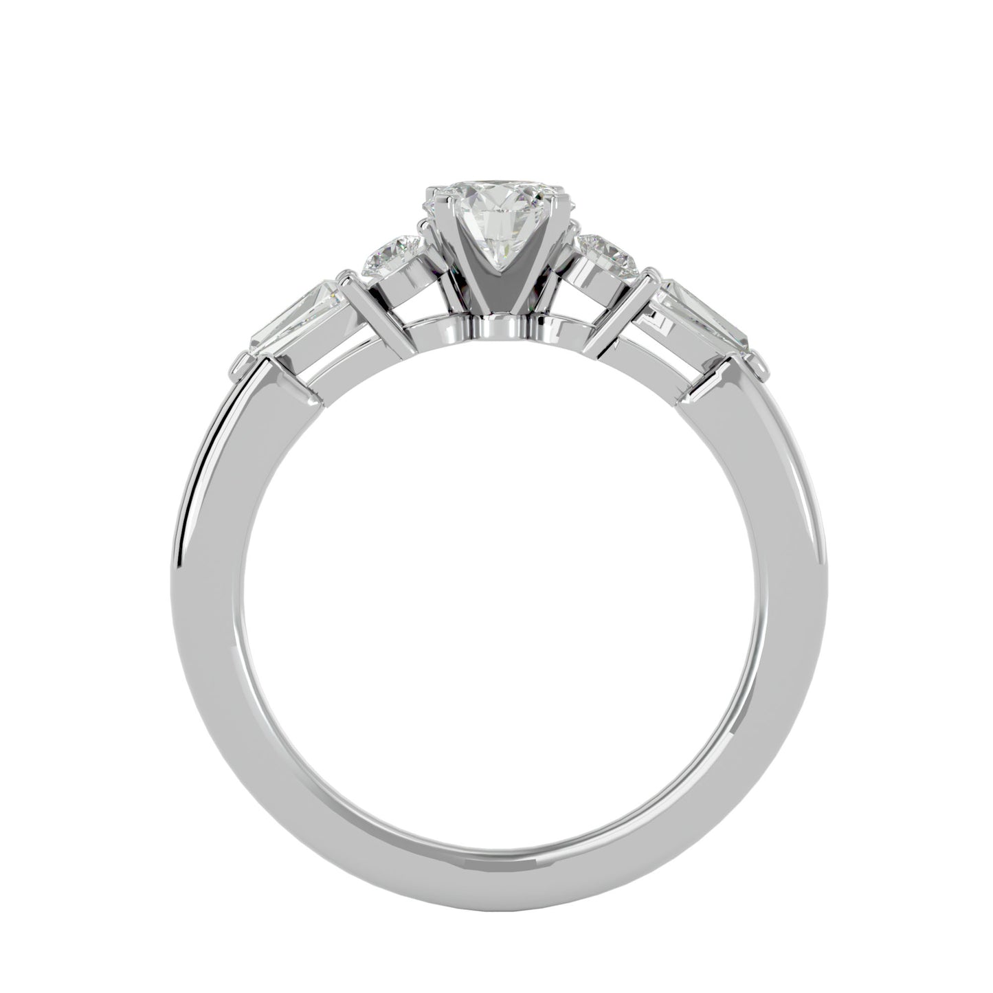 Élodie tappered baguette diamond engagement ring