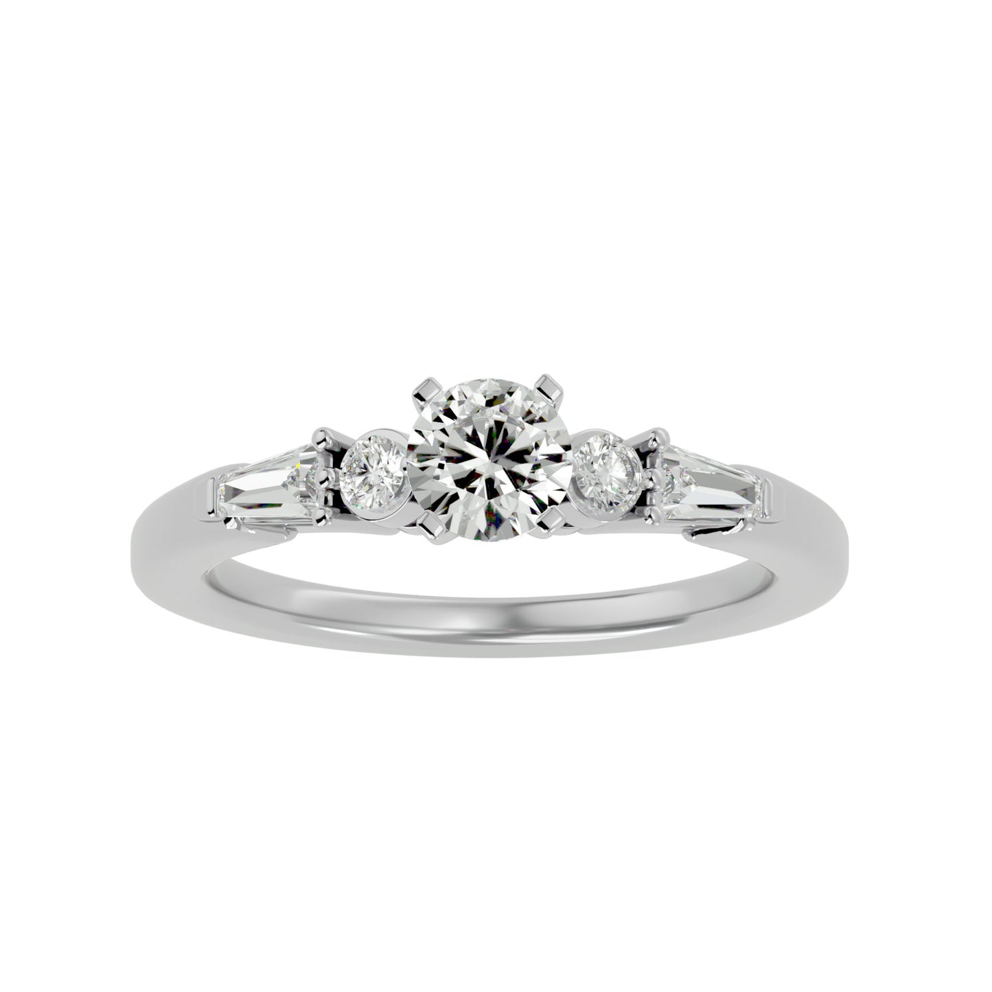 Élodie tappered baguette diamond engagement ring