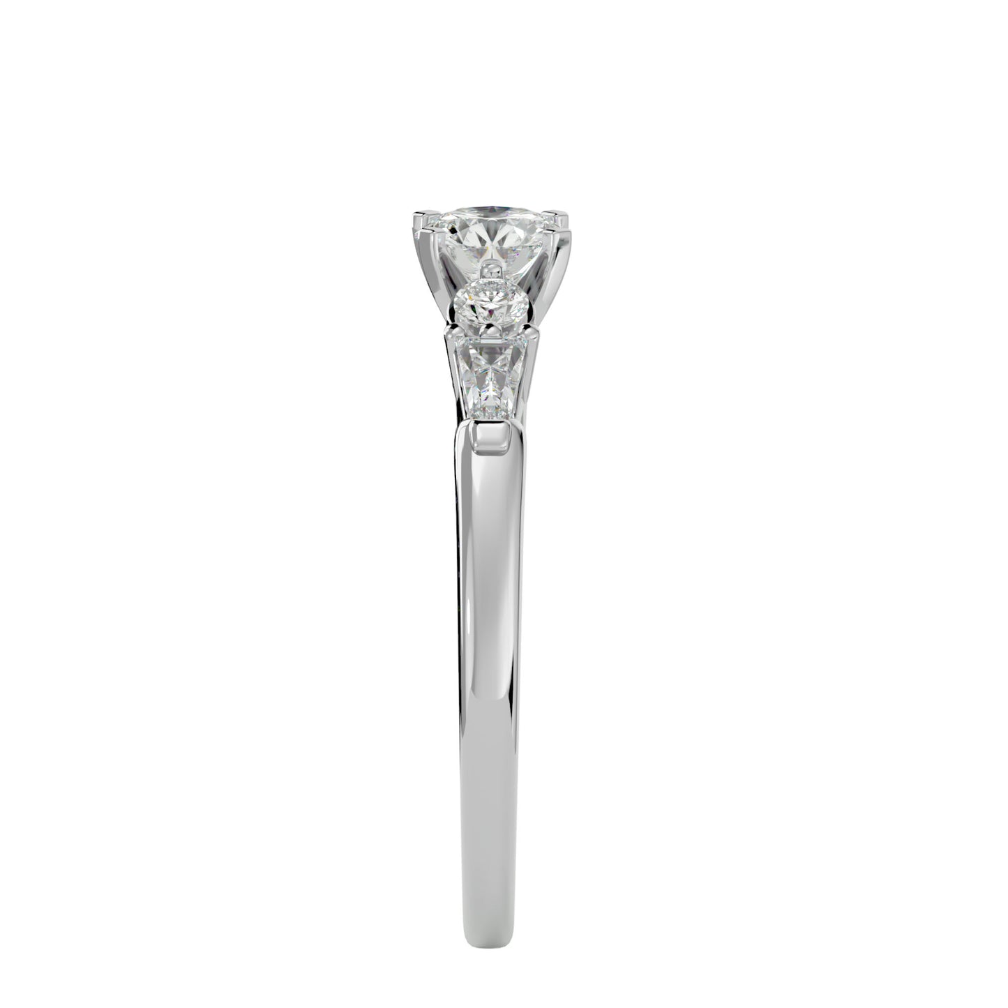 Élodie tappered baguette diamond engagement ring