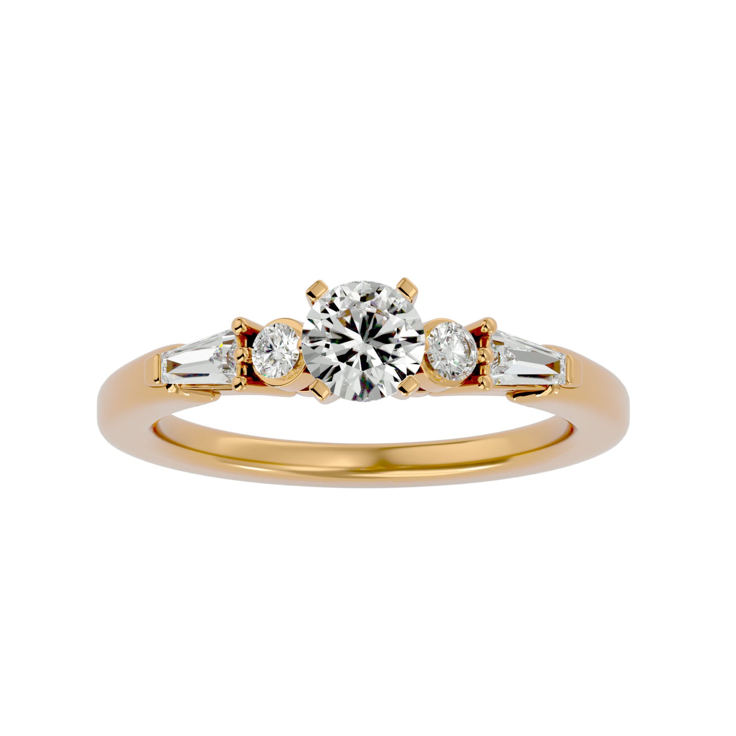 Élodie tappered baguette diamond engagement ring