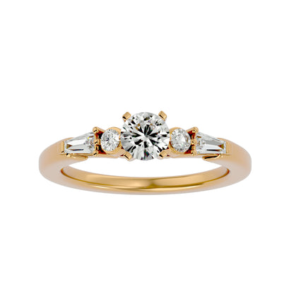 Élodie tappered baguette diamond engagement ring