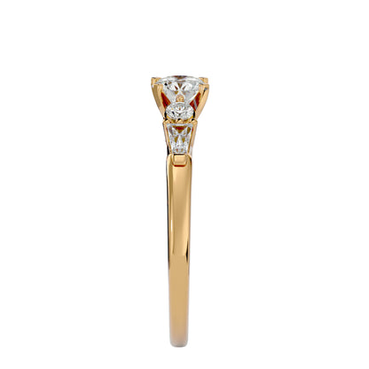 Élodie tappered baguette diamond engagement ring