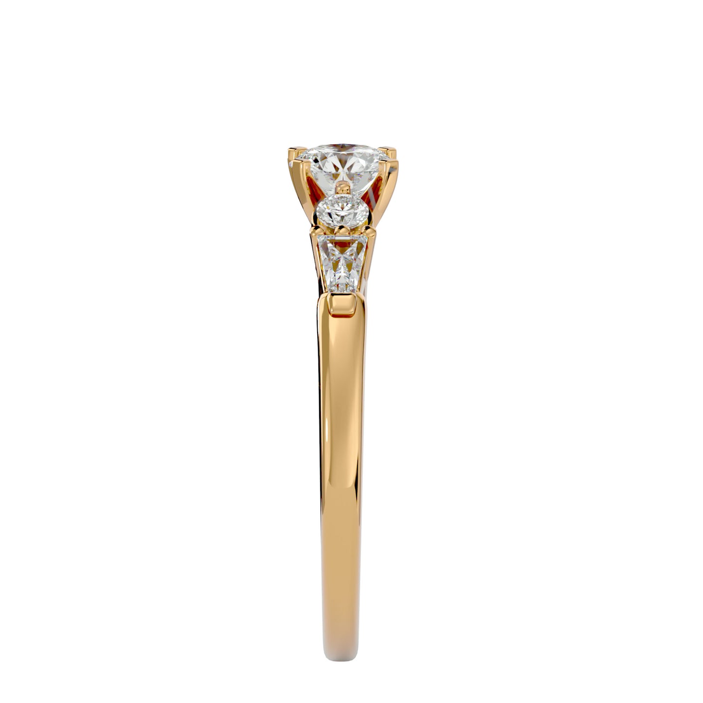 Élodie tappered baguette diamond engagement ring