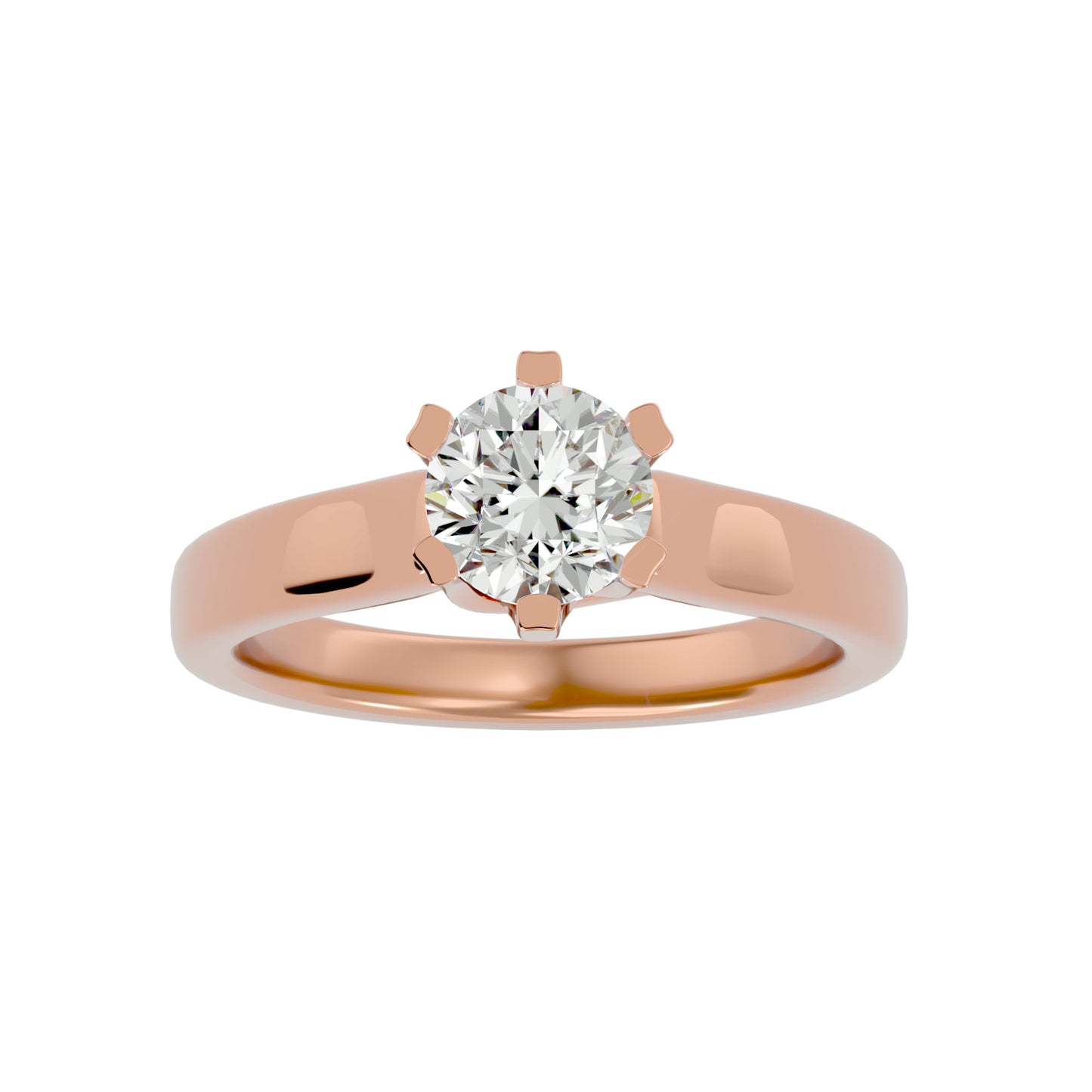 Beatrice six prong diamond engagement ring