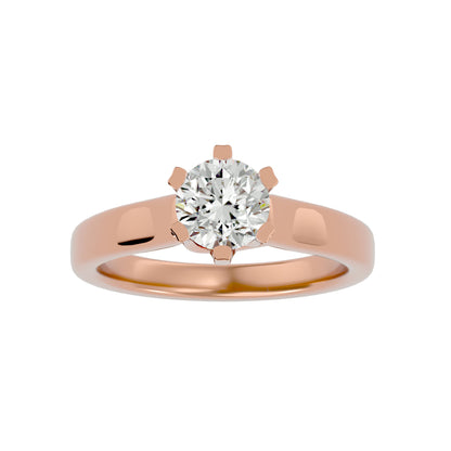 Beatrice six prong diamond engagement ring