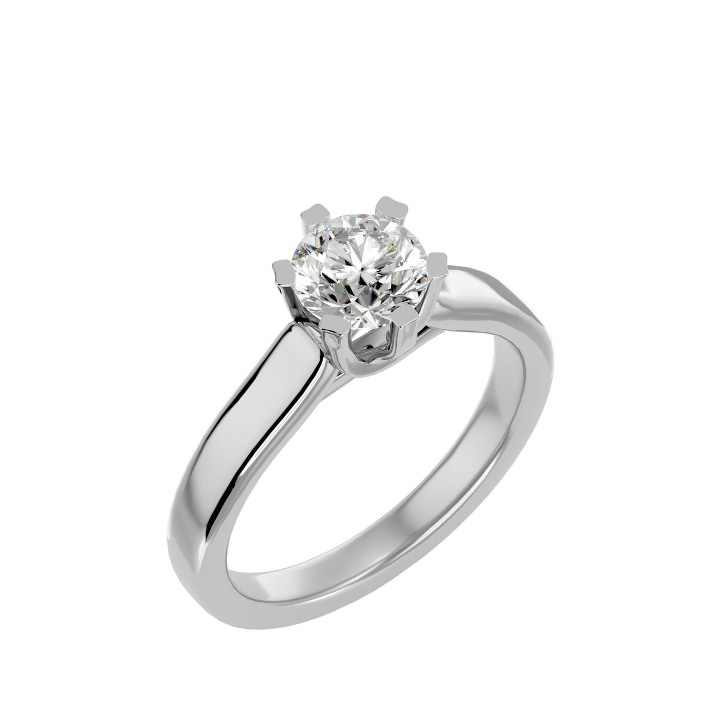 Beatrice six prong diamond engagement ring