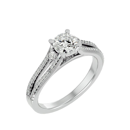Ruby diamond engagement ring