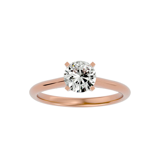Mabel solitaire diamond engagement ring