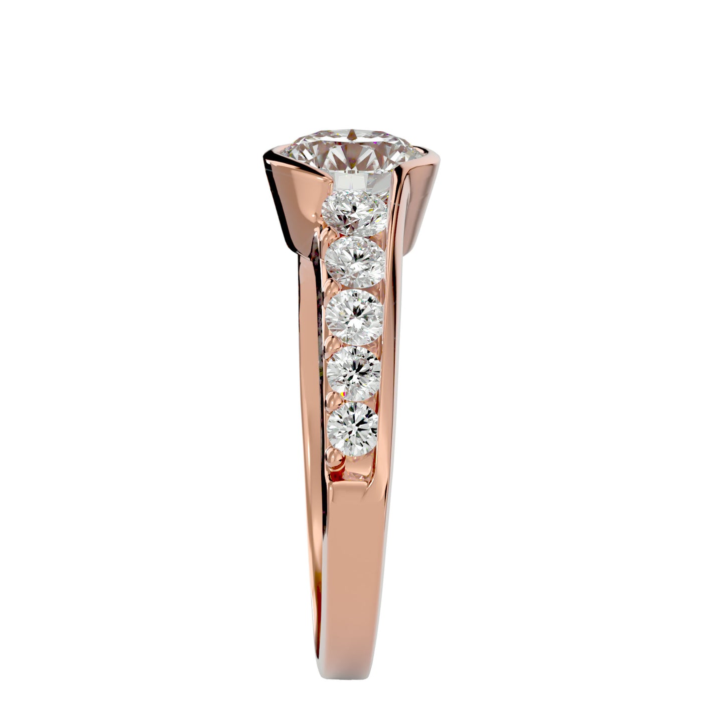 Bezel diamond engagement ring