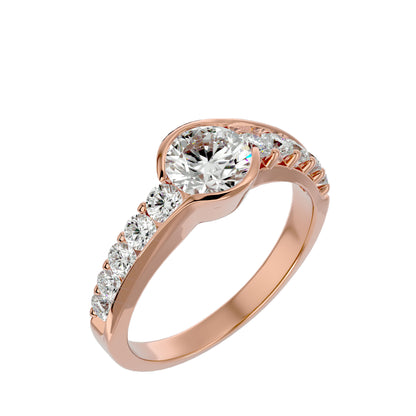 Bezel diamond engagement ring