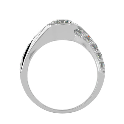 Bezel diamond engagement ring