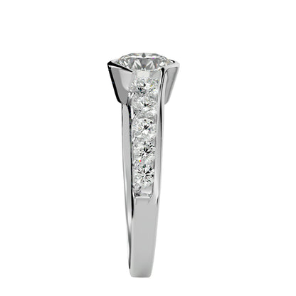 Bezel diamond engagement ring