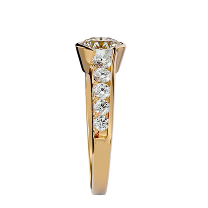 Bezel diamond engagement ring