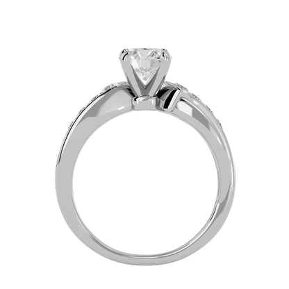 Meera criss cross diamond engagement ring