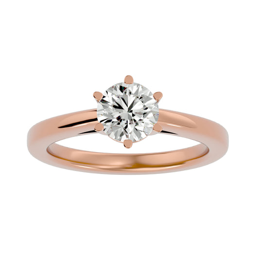 Shivani six prong diamond engagement ring