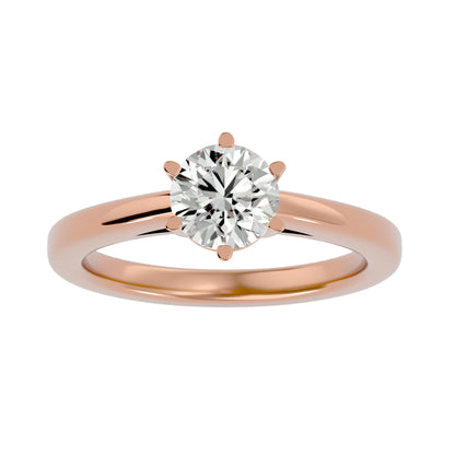 Shivani six prong diamond engagement ring