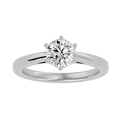 Shivani six prong diamond engagement ring