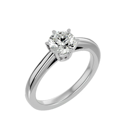 Shivani six prong diamond engagement ring