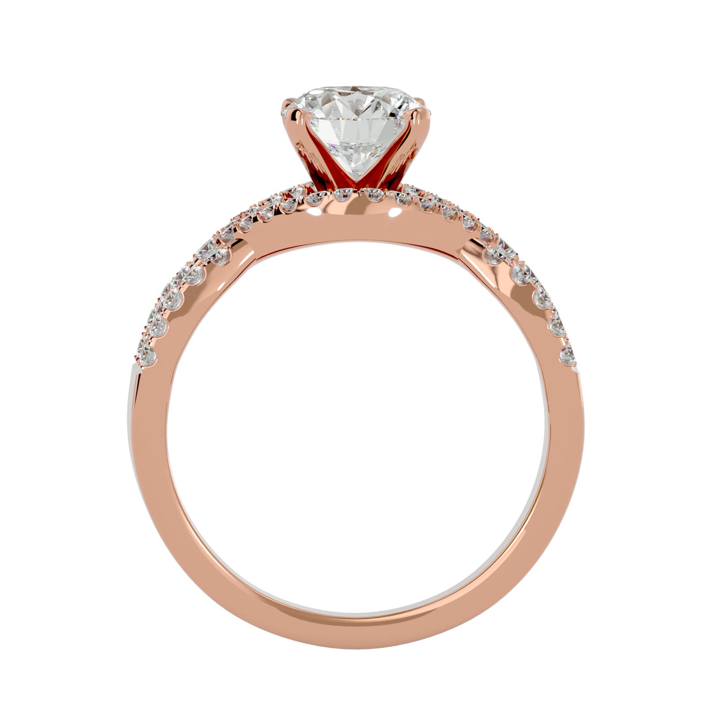 Frida criss cross diamond engagement ring