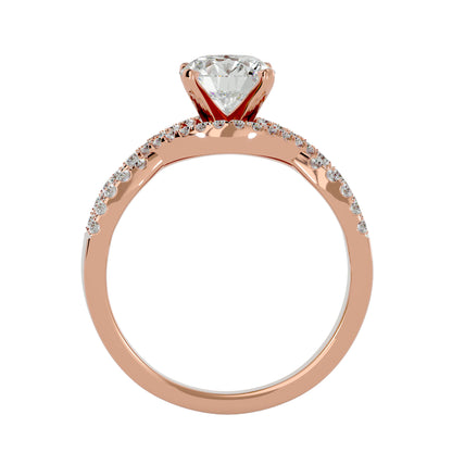 Frida criss cross diamond engagement ring