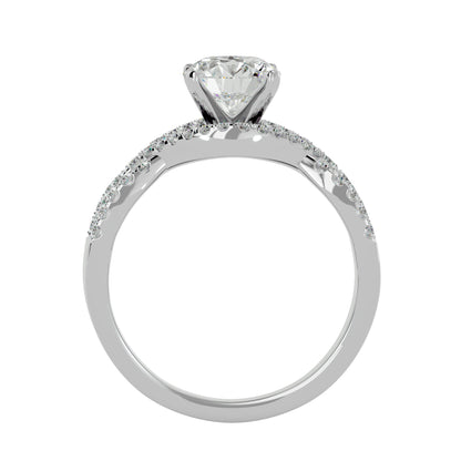 Frida criss cross diamond engagement ring