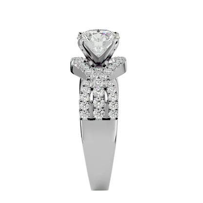 Frida criss cross diamond engagement ring