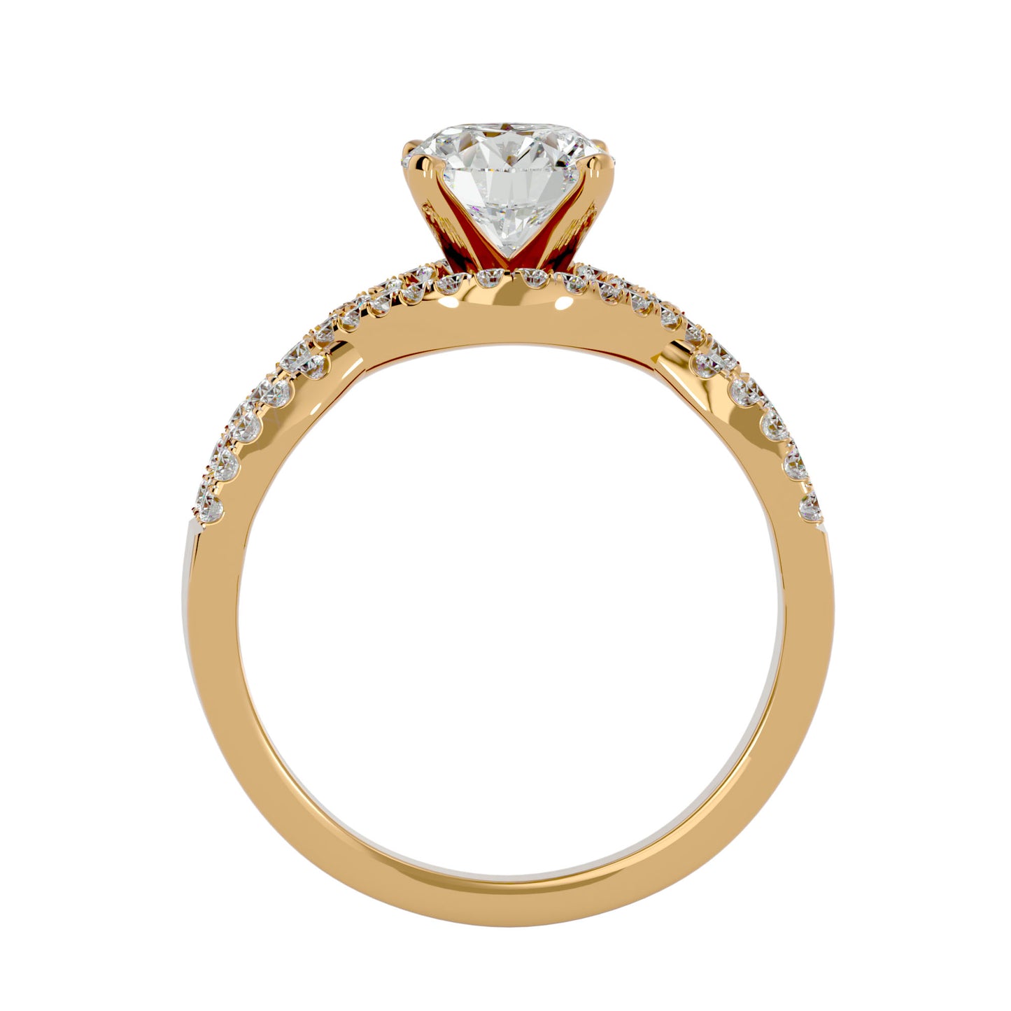 Frida criss cross diamond engagement ring