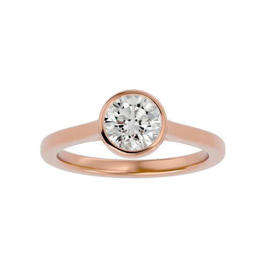 Samira bezel diamond engagement ring