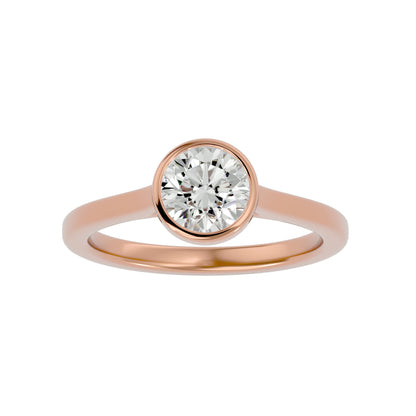 Samira bezel diamond engagement ring