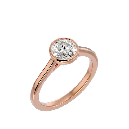 Samira bezel diamond engagement ring