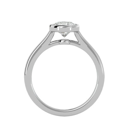 Samira bezel diamond engagement ring