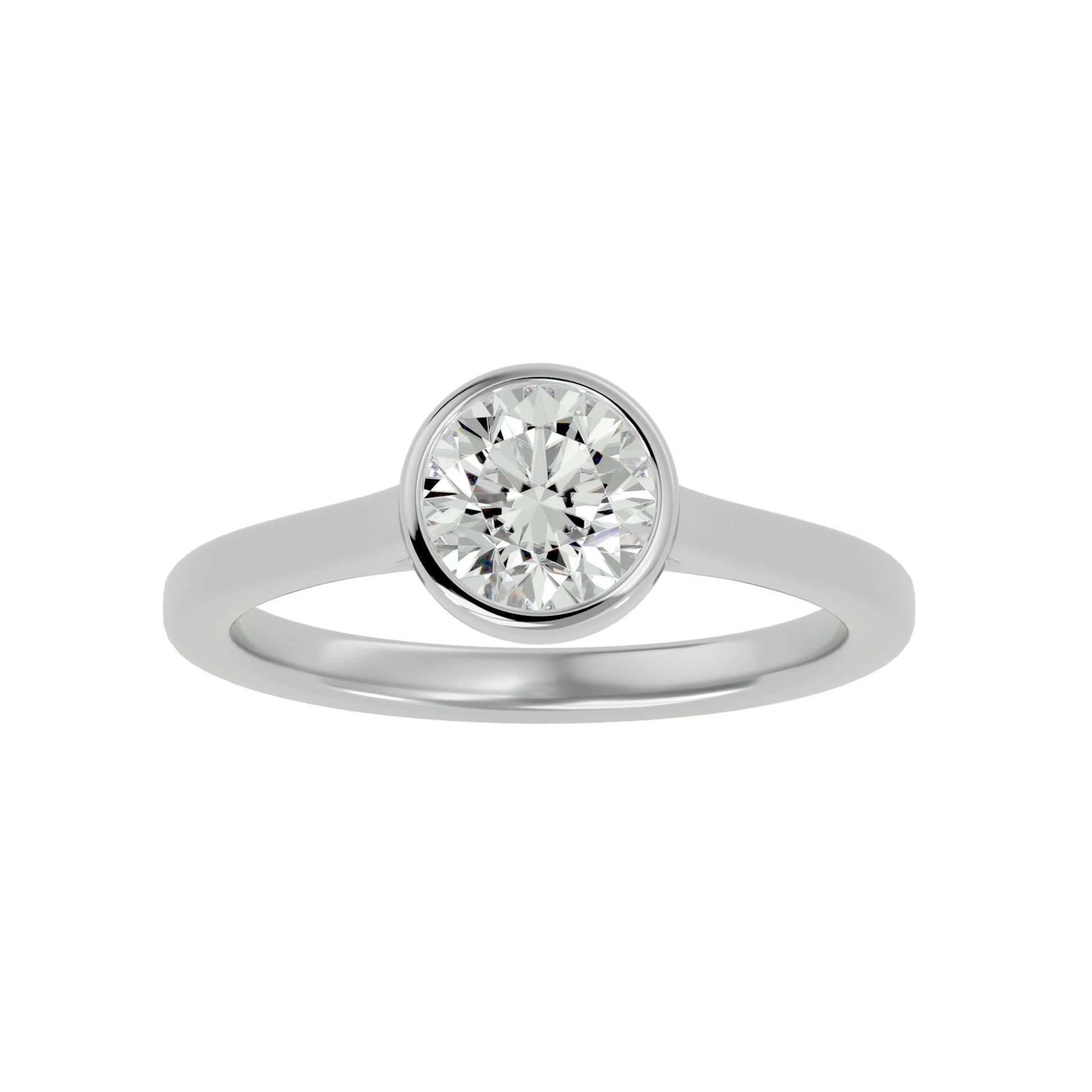 Samira bezel diamond engagement ring