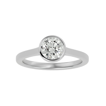 Samira bezel diamond engagement ring